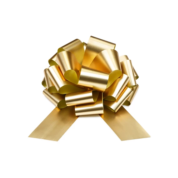 Dekorációs masni DIY világos arany 30 cm