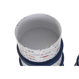 Doboz szett kerek 37,5x37,5x18 cm S/10