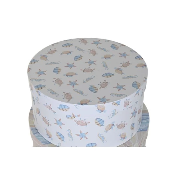 Doboz szett kerek 37,5x37,5x18 cm S/10