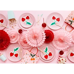 Dobozok popcornhoz csíkos világoskék 7x7x12,5 cm S/6