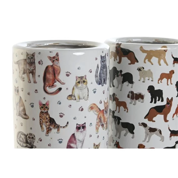 Esernyőtartó kutya és macska mintás 19x19x45 cm 2 féle