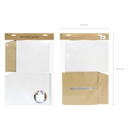 Esküvői kártyadoboz krém 24x24x24 cm