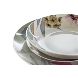 Étkészlet trópusi mintás 27x27x3 cm S/18