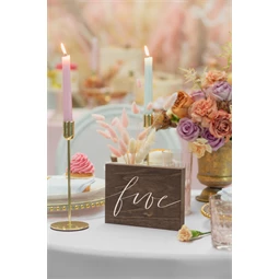 Fa asztalszám ötös 2x18x12,5 cm