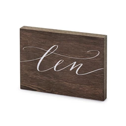 Fa asztalszám tízes 2x18x12,5 cm