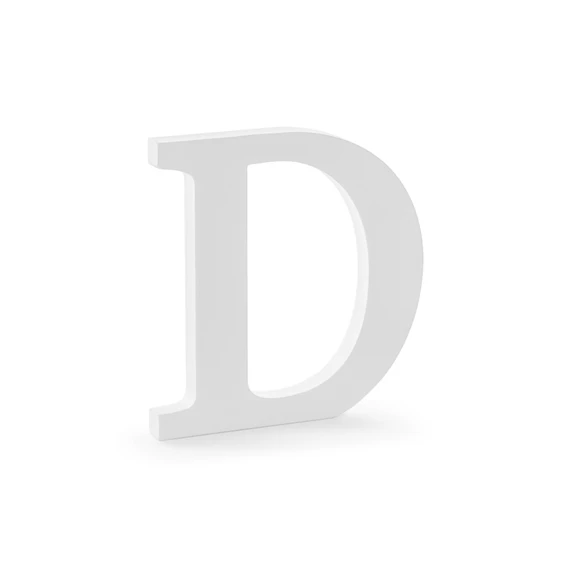 Fa betű d fehér 19,5x20 cm