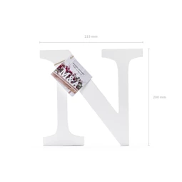 Fa betű n fehér 21,5x20 cm