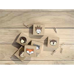 Fa csipeszek természetes fa 4 cm S/20