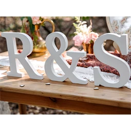 Fa tábla &, fehér, 19,5x20,5 cm