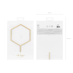 Fa tortadísz hatszög 24 cm