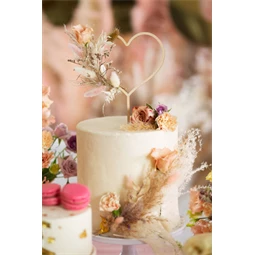 Fa tortadísz szív 23 cm