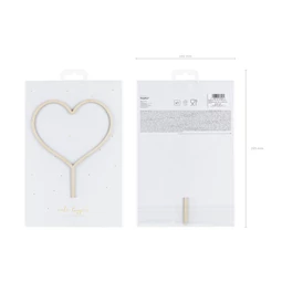 Fa tortadísz szív 23 cm