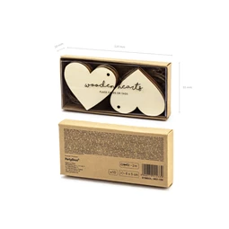 Fa ültetőkártya szívek, 6x5 cm S/10