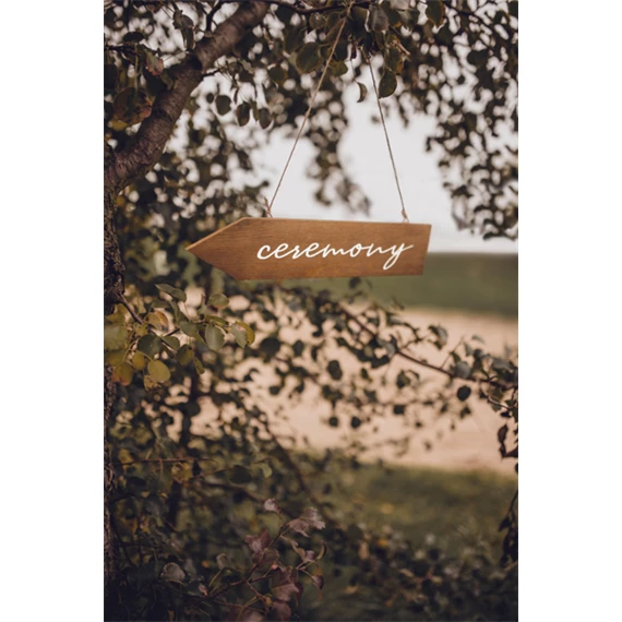 Fa útjelző tábla ceremónia, 36x7,5 cm