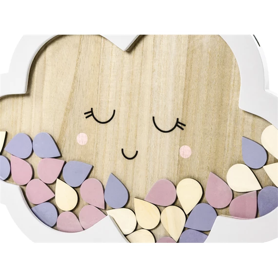 Fa vendégkönyv felhő alakú 30,5x43 cm