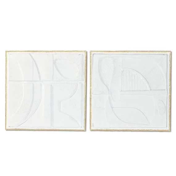 Fali dekoráció absztrakt 3D-s 61x3x61 cm 2 féle