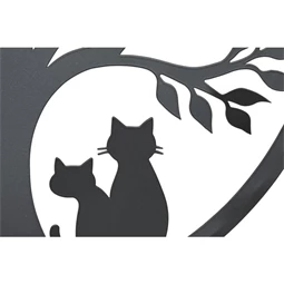 Fali dekoráció, életfa macskákkal 40x1x40 cm 2 féle