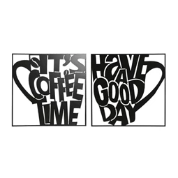 Fali dekoráció feliratos 44,5x1x44,5 cm 2 féle