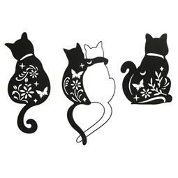 Fali dekoráció macska 20x1x28 cm 3 féle