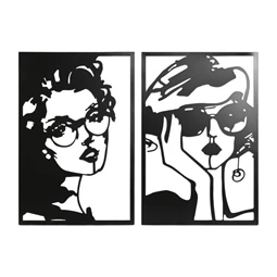 Fali dekoráció nő 40x2x60 cm 2 féle