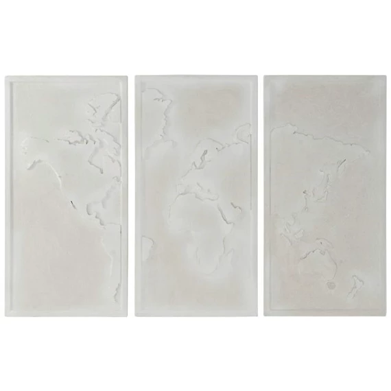 Fali dekoráció szett, térkép 180x4x120 cm S/3