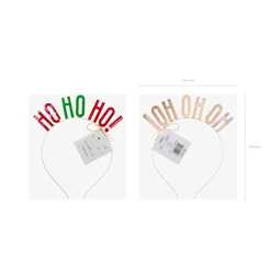 Fejpánt ho ho ho!, mix, 17,5x20 cm