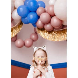 Fejpánt macskafül és bajusz szett matricákkal S/5