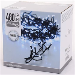 Fényfüzér adapterrel, 480 LED-es, kültéri-beltéri 36 m