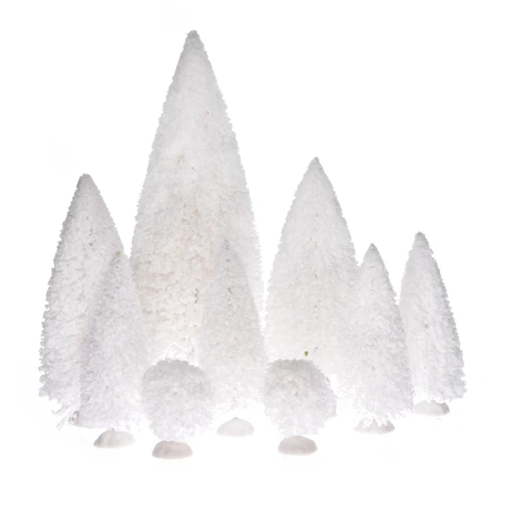 Fenyő dekoráció havas 10-21 cm, S/9 