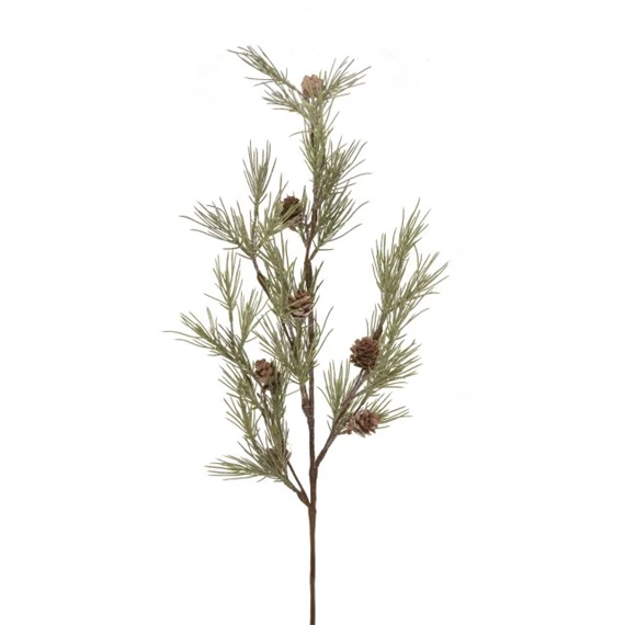 Fenyőág tobozzal, glitteres 88 cm