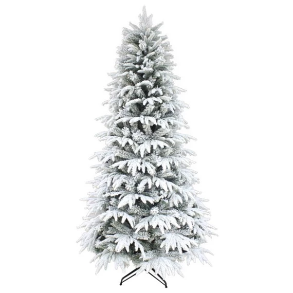Fenyőfa talppal, havas, 249 ággal 120 cm