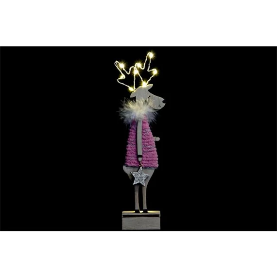 Figura LED-es rénszarvas 9x4x29 cm 3 féle
