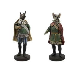 Figura Napóleon kutya és rinocérosz 20x15x42 cm 2 féle