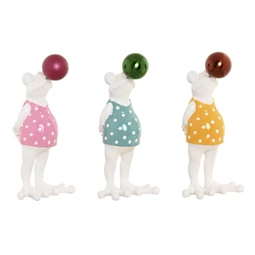 Figura béka 13x12x27 cm 3 féle