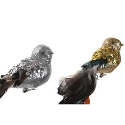 Figura flitteres madár 26x5x7 cm 2 féle