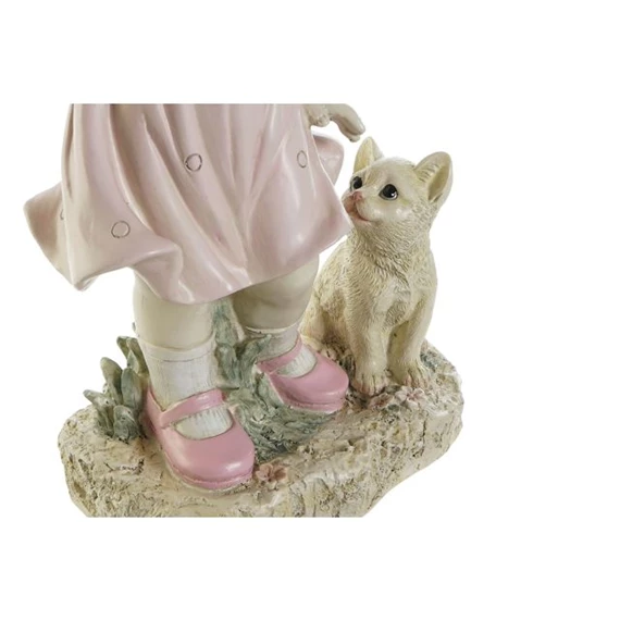 Figura kisfiú, kislány kisállattal 26,5x16,5x44,5 cm 2 féle