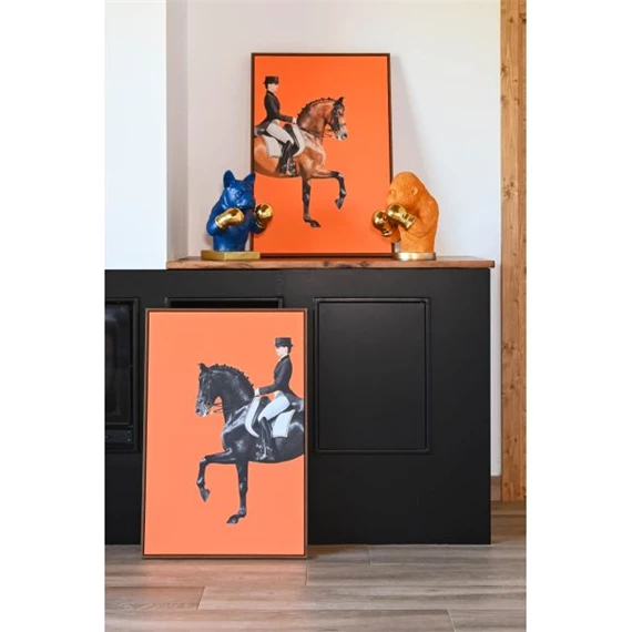 Figura majom, bulldog 28x26x35,5 cm 2 féle