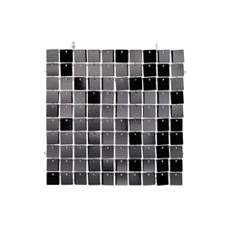 Flitter háttérpanel négyzet alakú fekete 30x30 cm