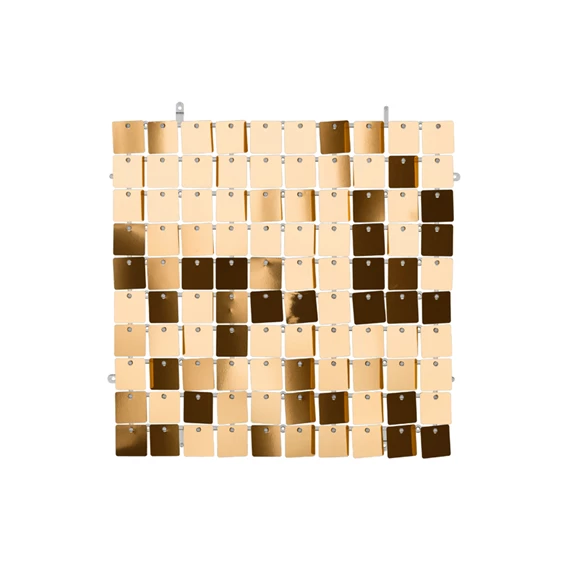 Flitter háttérpanel négyzet alakú réz 30x30 cm