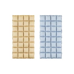 Fólia lufi függöny kétoldalas bézs-kék 55x110 cm