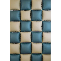 Fólia lufi függöny kétoldalas négyzet, bézs-tengerészkék, 35x35 cm S/4