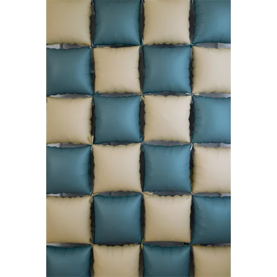 Fólia lufi függöny kétoldalas négyzet, bézs-tengerészkék, 35x35 cm S/4