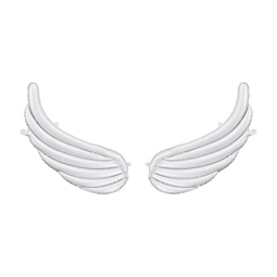 Fólia lufi girlandhoz, szárnyak, 104x60 cm fehér S/2