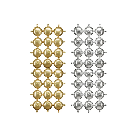 Fólia lufi háttér, kétoldalas kerek, arany-ezüst, 78x107 cm