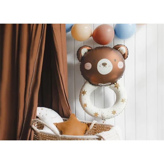 Fólia lufi maci csörgő 61x88 cm mix