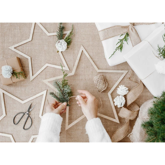 Függő dekorációk csillagok, kevert S/3