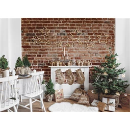 Függő dekorációk csillagok, vegyes méretben S/3