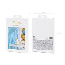 Függöny party kék 90x250 cm