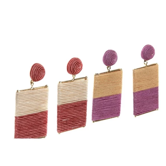 Fülbevaló szett 3x0,5x6 cm 2 féle S/2