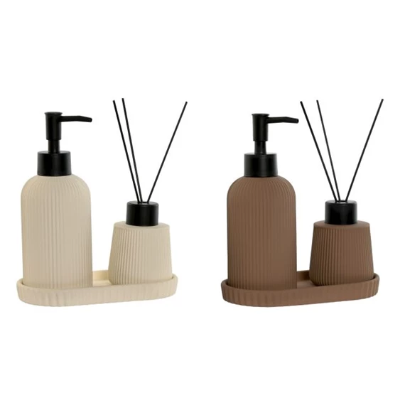 Fürdőszoba szett 300 ml 17x9x2 cm 2 féle S/3